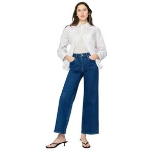 Wide Leg Warp and Weft Incheon Cropped Denim Jean